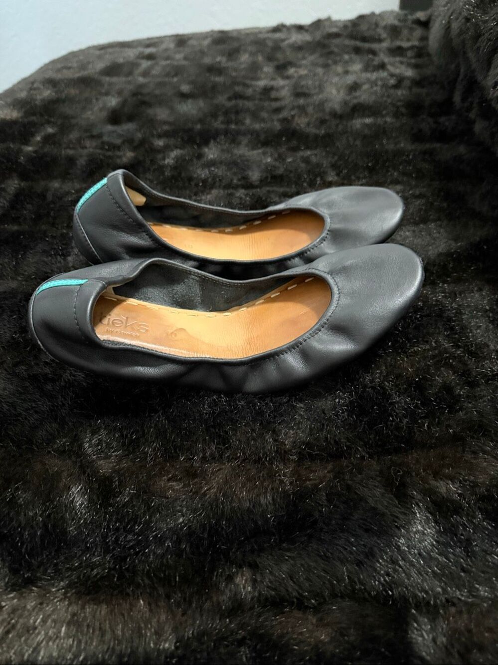 Tieks by Gavrieli Leather Ballet Flats Metallic Gray Women's Size 10